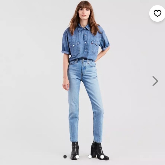 Levi's Denim - Levis Premium Wedgie Icon Straight Jeans Woman 31 Light Wash High Rise FLAW